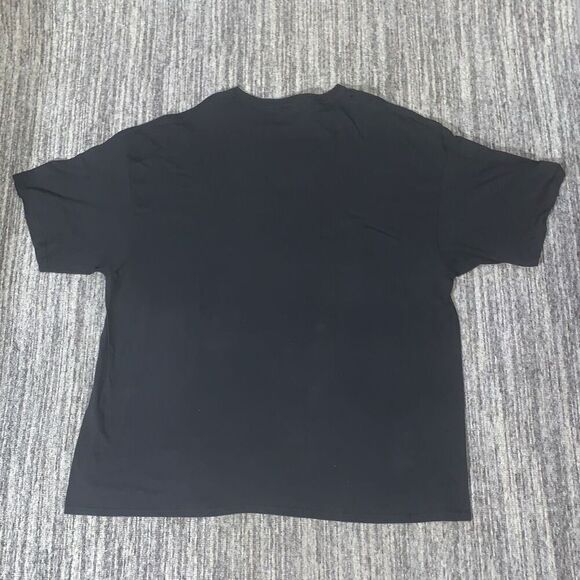 Delta Pro Weight Mens 3XL Graphic T-Shirt Black Wolf Howling Crew Neck Tee - Picture 6 of 6
